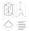 Душевые кабины и ограждения Гидромассажная кабина 90х90 с паровой баней, на высоком поддоне