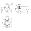 Ideal Standard I.life Унитаз подвесной 535х350 мм безободковый+смыв:hydrotwist (торнадо), с крепежом, цвет белый глянец (акция из наличия) T568001