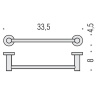 Аксессуары для ванной Полотенцедержатель 33.5 см, цвет хром