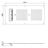 Душевая программа Встраиваемая в потолок многофункциональная душевая система, размер 600X300 mm, цвет хром