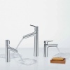 Смесители Смеситель для раковины однорычажный высокий, со сливным гарнитуром, хром