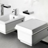 Биде Gessi Eleganza Биде подвесное с 1 отверстием под смеситель, с сифоном, цвет: белый