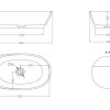 Salini Callista Раковина накладная 560х335, глянцевая, материал s-sense 1101106G