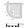 Душевые поддоны Душевой поддон четверть круга 80х80см
