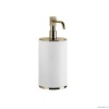 Аксессуары для ванной Дозатор для жидкого мыла настольный белый латунь PVD