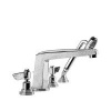 Смесители Смеситель для ванны, монтаж на борт, на 4 отверстия, с ручным душем, хром