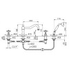 Смесители Смеситель для ванны на 4 отверстия, излив 246 мм, ручной душ, ручки PETIT M. BLANC