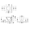Duravit D-Code Комплект унитаз подвесной 2588090000, укороченный в 370x480x400 mm, комплекте с сиденьем 0021690000, цвет белый 45880900A1