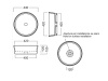 Раковины Раковина встраиваемая снизу круглая 42 см, высота 15,5 см, без перелива