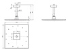 Душевая программа Верхний душ прямоугольный 30х30 см потолочный монтаж