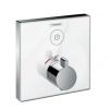 Смесители Термостат ShowerSelect для одного потребителя, стеклянный, белый/хром