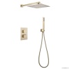 Душевая программа Душевая система скрытого монтажа без излива, термостат, золото матовое