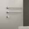 Полотенцесушители Equilibrio полотенцесушитель электрический 2хL.580 мм, с кнопкой включения, цвет сатинированная сталь