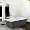 Ванны Gessi Eleganza Ванна отдельностоящая 180х85см, со сливом-переливом, цвет: матовый белый