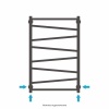 Полотенцесушители Полотенцесушитель 800х500 (Матовый чёрный)