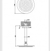 Душевая программа Верхний душ 216x216 с кронштейном хром