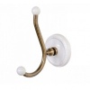 Аксессуары для ванной вешалка-крючок настенный, держатель цвет состаренная бронза/белый