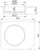 Раковины Раковина накладная 545х447, матовая, материал S-Stone
