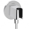 Комплектующие HANSGROHE FIXFIT S Шланговое подсоединение с держателем ручного душа, цвет хром