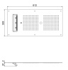 Душевая программа Встраиваемая в потолок многофункциональная система, 600X300 mm, цвет хром