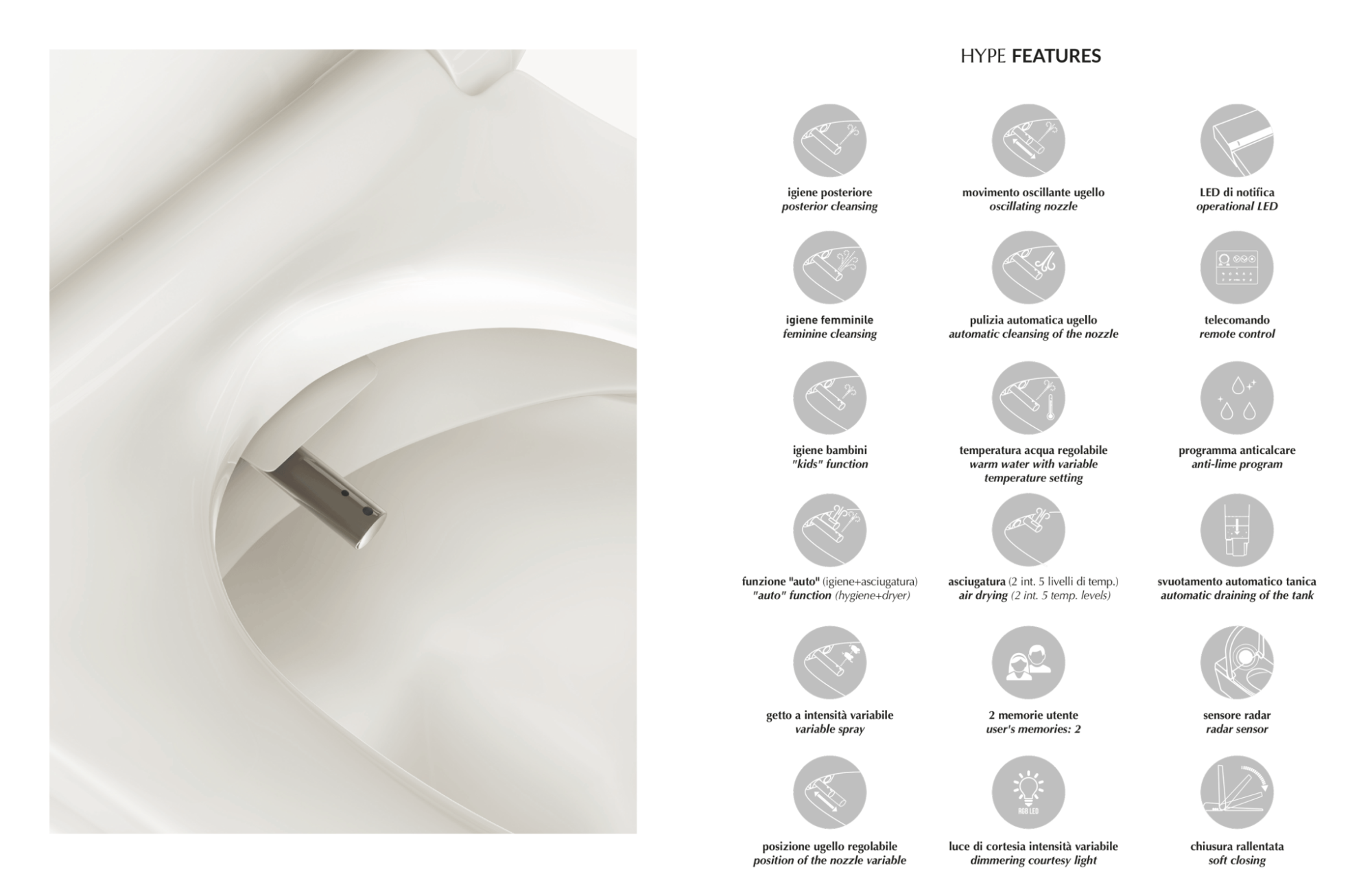 Унитазы-биде Унитаз-биде, белый матовый 
