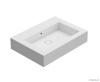 Раковины Раковина подвесная или накладная 71х51х14 см, с переливом, с намеченным отверстием под смеситель, с креплением
