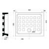 Душевые поддоны Поддон прямоугольный 80х96см DX