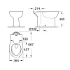 Grohe  Bau ceramic 39429000 - унитаз компакт безободковый | чаша унитаза (белый глянцевый) 39429000