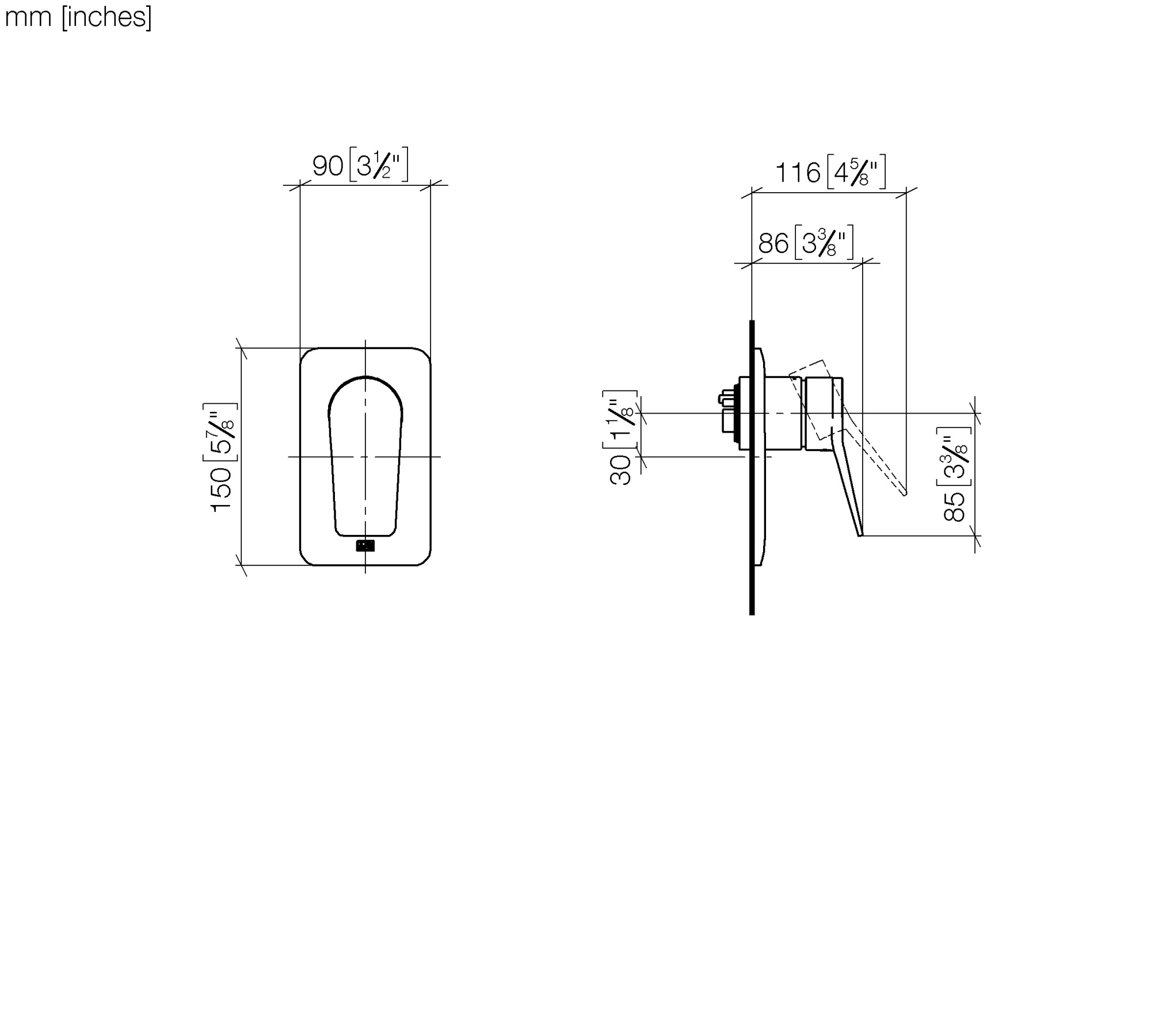 Смесители Смеситель для душа встроенный, хром