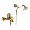 Смесители Смеситель для ванны настенный, с переключателем ванна/душ, с ручным душем на держателе, ручка PETIT M. BLANC