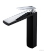 Смесители Смеситель для умывальника высокий черный + хром