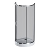 Душевые кабины и ограждения Душевое ограждение Like Round 95x95, стекло тонированное, профиль хром глянцевый