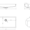 Раковины Раковина полувстраиваемая 750х400, матовая, материал S-Stone