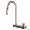 Смесители Смеситель для кухни с выдвижной лейкой, золото матовое