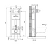 Системы инсталляции Система инсталляции для унитаза, высота 1130 мм, под механическую панель смыва