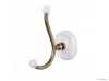 Аксессуары для ванной вешалка-крючок настенный, держатель цвет состаренная бронза/белый