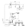 Смесители Набор для душа со встроенным смесителем и верхним душем, хром
