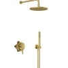 Душевая программа Душевой комплект, 7 в 1, золото брашированное