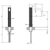 Смесители Смеситель для раковины, на 1 отверстие, высокий, без донного клапана, цвет черный шлифованный металл