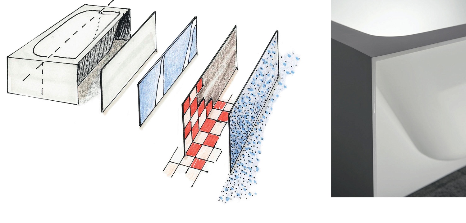 Ванна отдельностоящая 180х85х55h, цвет белый глянцевый
