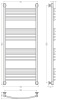 Полотенцесушители Полотенцесушитель 1200х500 (Матовый чёрный)