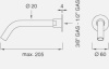 Комплектующие Настенный кран. Длина макс. 205 мм NEU67