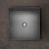 Раковины Раковина 40x40 см, для установки на столешницу, без перелива, сталь, цвет шлифованная сталь