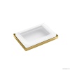 Аксессуары для ванной Мыльница настольная, цвет PVD золото матовое/матовое стекло