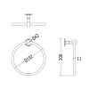 Аксессуары для ванной Кольцо для полотенца 192 мм