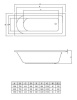 Ванны Акриловая прямоугольная ванна, 170x70 см