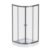 Душевые кабины и ограждения Душевое ограждение c поддоном, 90x90, профиль черный