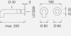 Смесители Настенный смеситель с краном. Длина макс. 200 мм CAR10