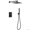 Душевая программа Душевая система скрытого монтажа без излива, термостат, черный матовый