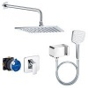 Душевая программа Душевой комплект, 7 предметов, хром
